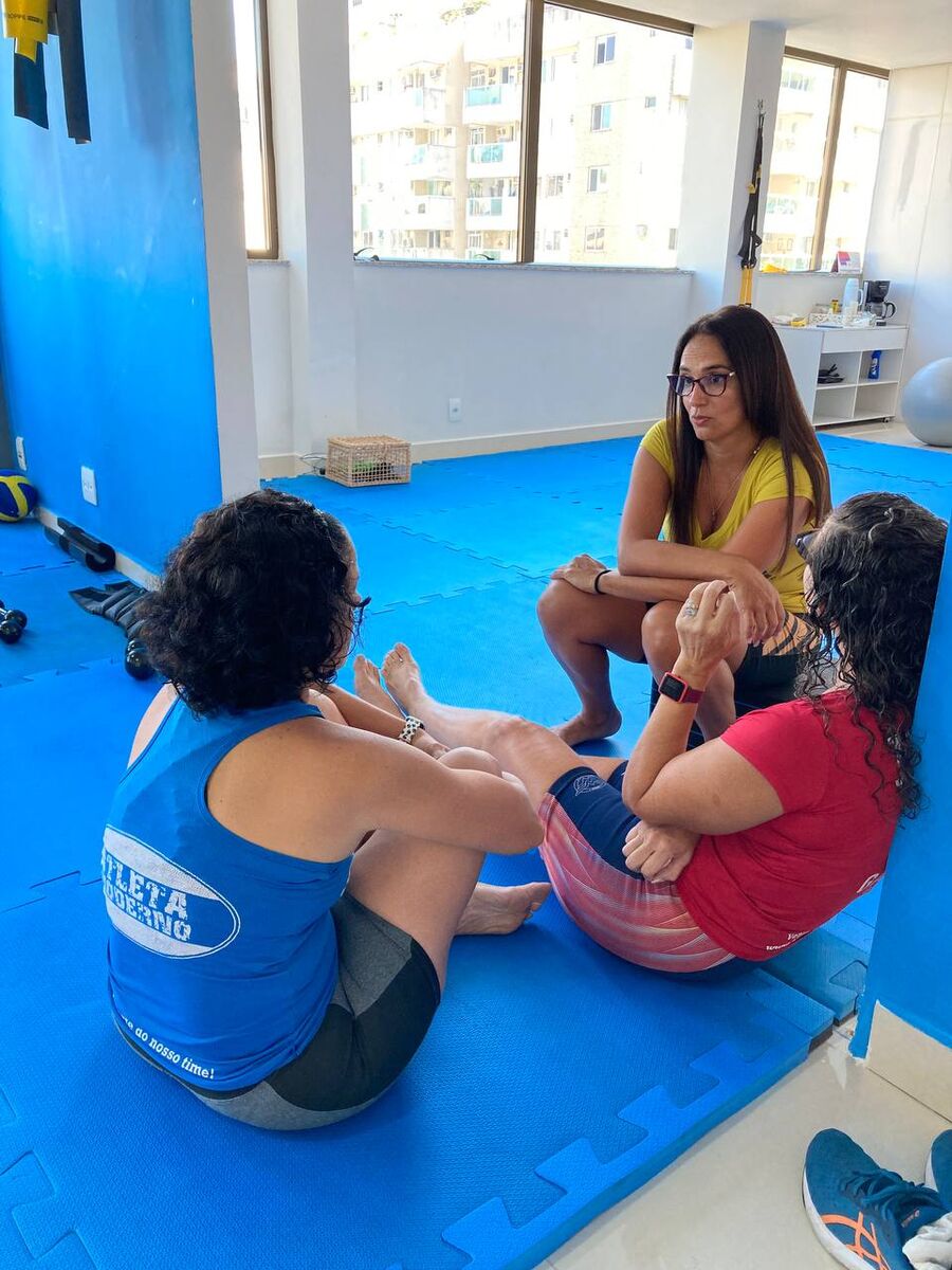 Time Atleta Moderno reunido no tatame do CT