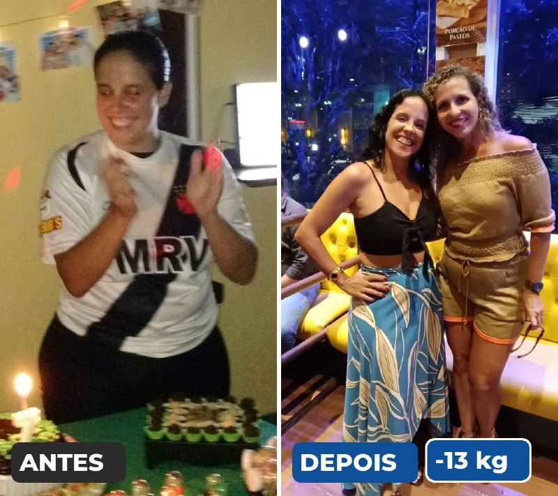 Antes e depois de aluna que emagreceu e recuperou a autoestima